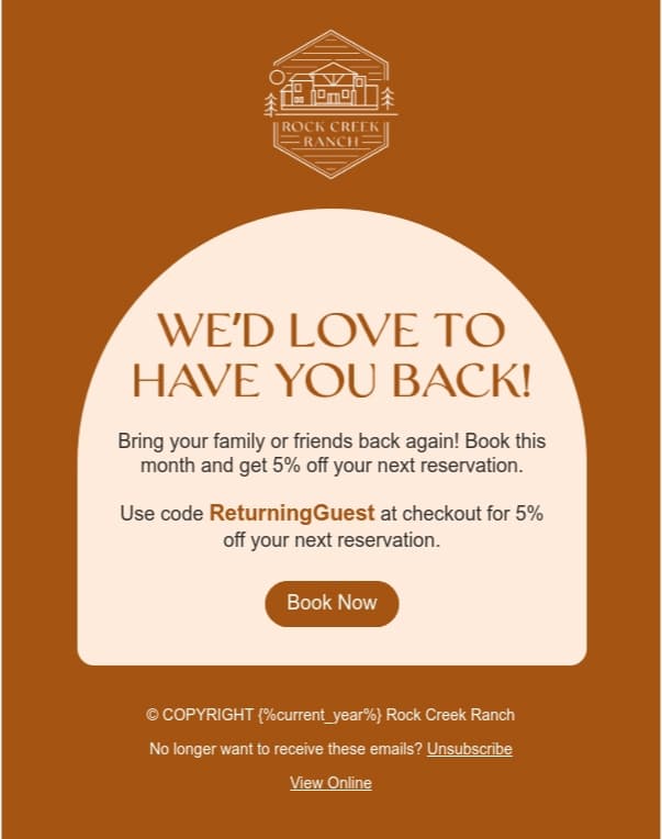 Rock Creek Ranch email designs