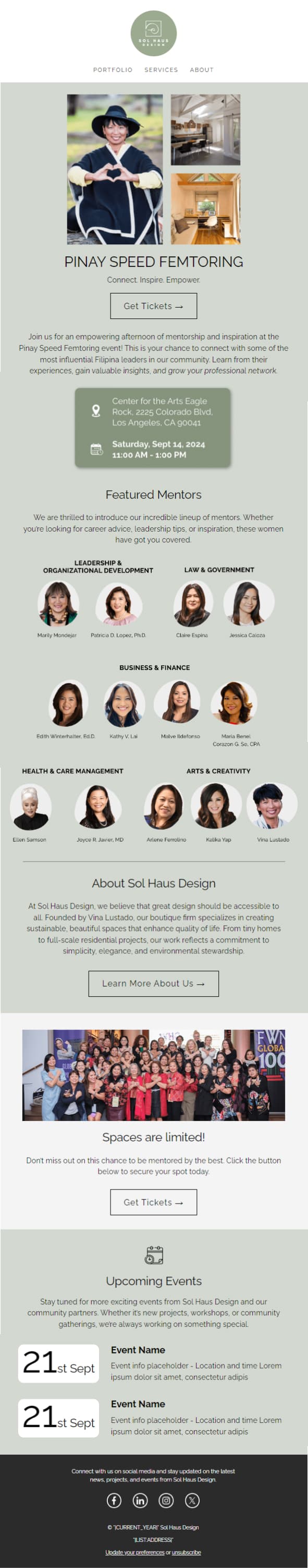 Sol Haus Design email designs