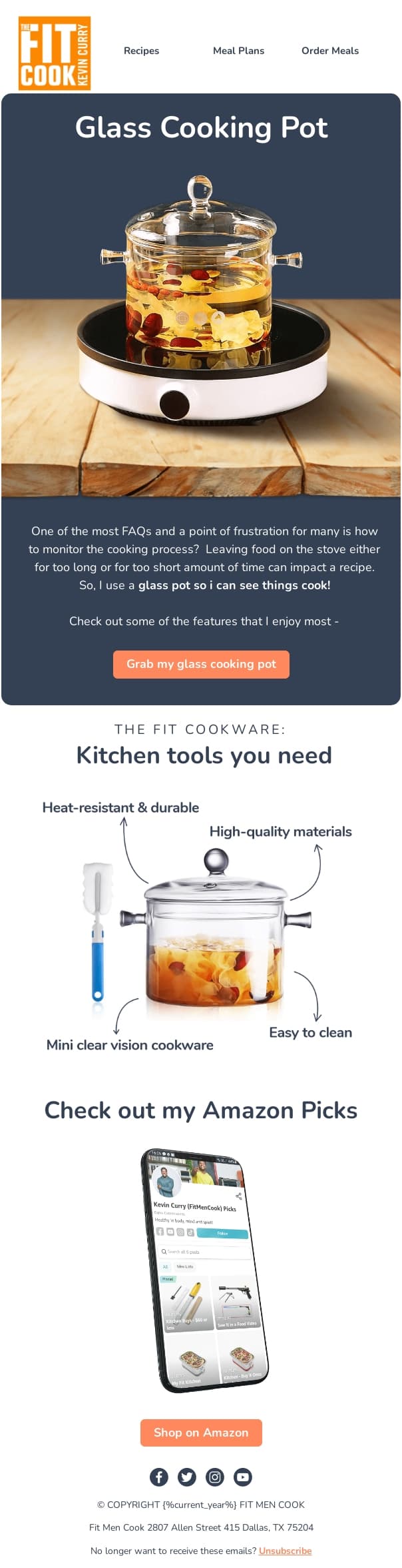 Fit Men Cook email designs