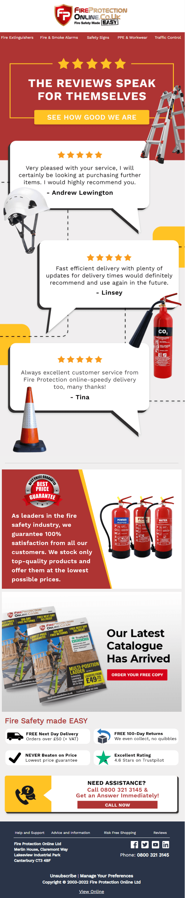 Fire Protection Online email designs