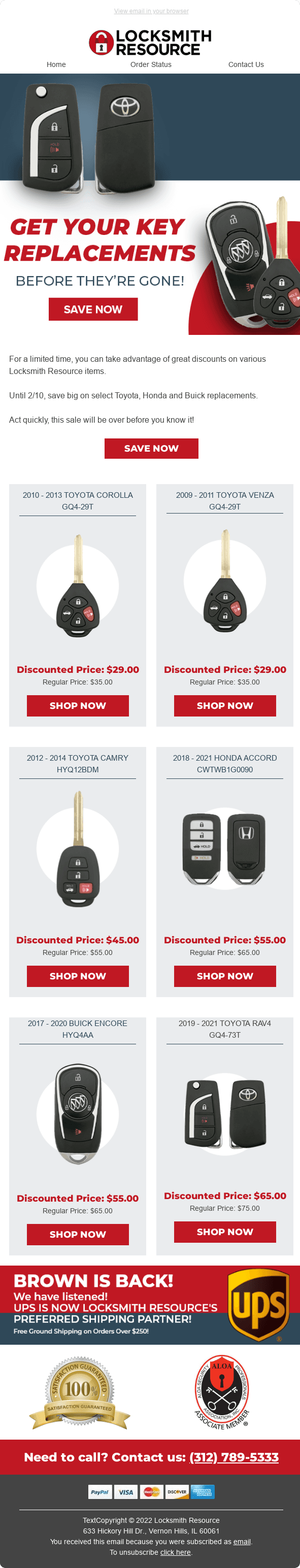 Locksmith Resource email designs