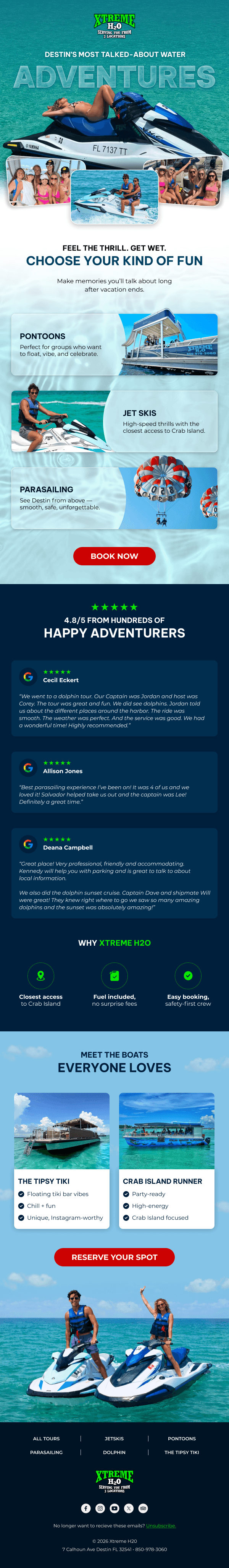 XtremeH2O email designs